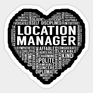 Location Manager Heart Sticker